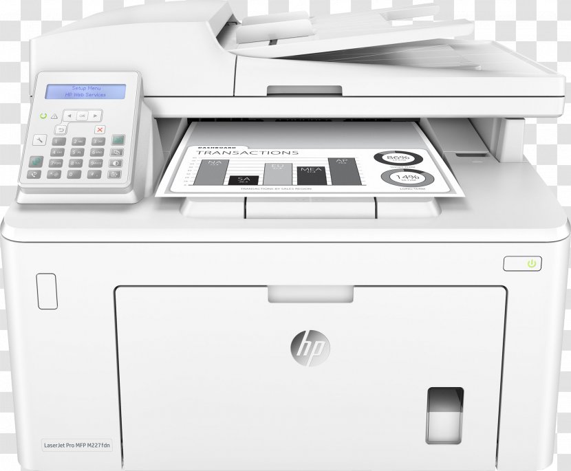 Hewlett-Packard Multi-function Printer HP LaserJet Pro MFP M227 - System - Hewlett-packard Transparent PNG