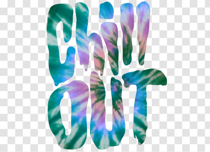 Tie-dye Sticker T-shirt Textile - Aqua - Vibes Transparent PNG