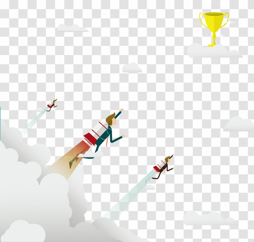 Flight Rocket Launch Download - Business People Carrying A Transparent PNG