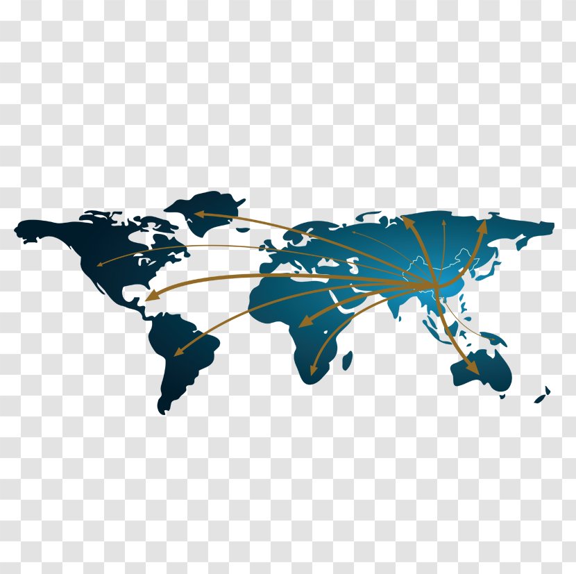 Globe World Map Silhouette - Vector - Section Transparent PNG