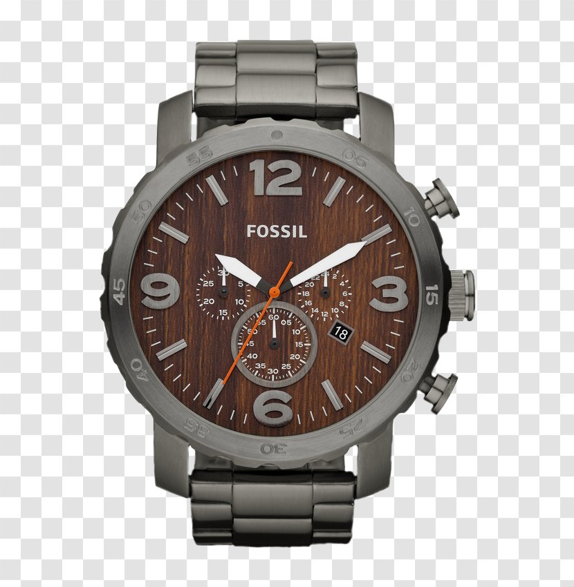 Fossil Nate Chronograph Watch Group Quartz Clock - Bracelet Transparent PNG