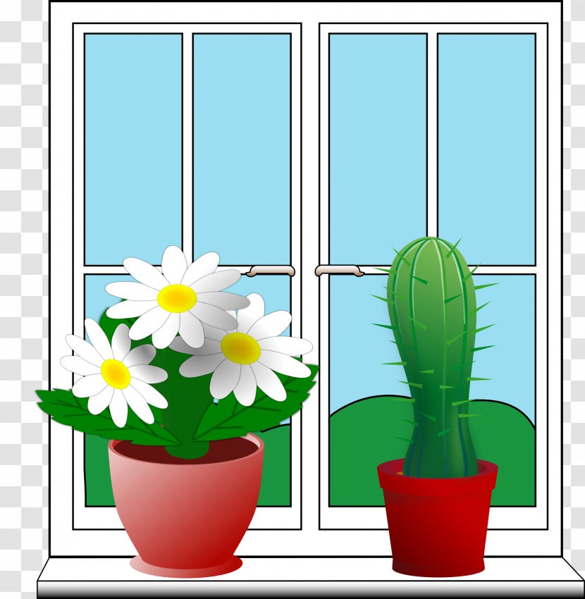 Window Free Content Clip Art - Flower - Windows Landscape Transparent PNG