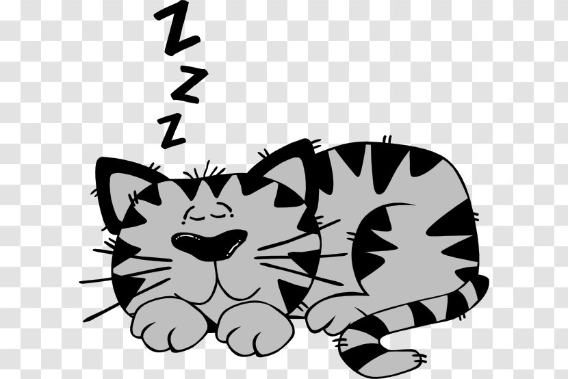 Cat Kitten Sleep Clip Art - Cartoon - Sleepy Head Cliparts Transparent PNG
