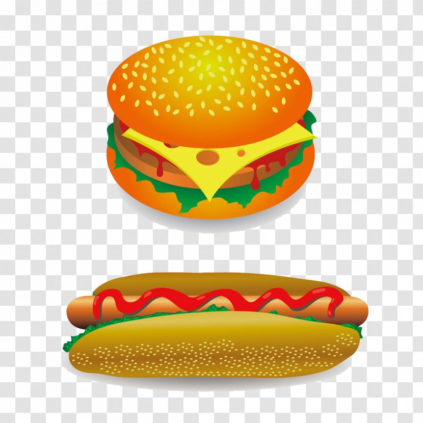 Hot Dogs And Burgers - Orange - Produce Transparent PNG