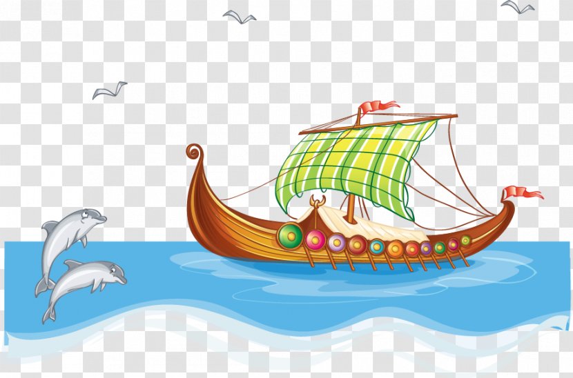 Cartoon Ship Royalty-free Illustration - Stock Photography - Painted Sea Sailing Transparent PNG
