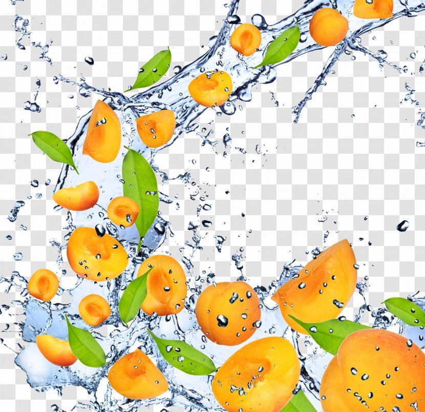 Fruit Download Apricot Wallpaper - Stock Photography - Creative Splashing Peaches Transparent PNG