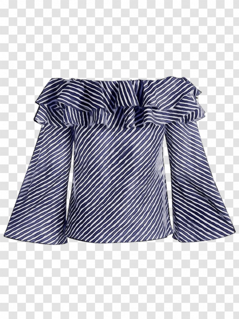 Sleeve Blouse Shoulder Dress - Blue Transparent PNG