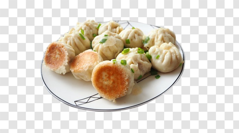 Shengjian Mantou Baozi Breakfast Stuffing - Cooking - The Picture Of Buns In Plate Transparent PNG
