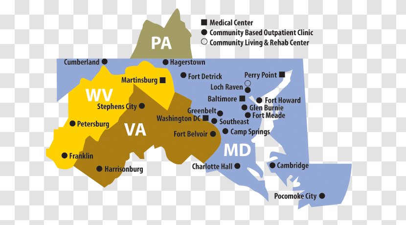 Map Virginia Health Care Image United States Department Of Veterans Affairs - Mental Facilities Transparent PNG
