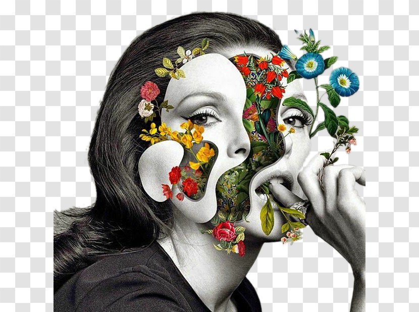 Brazil Collage Artist Contemporary Art - Texture - Creative FaceFlowers Transparent PNG