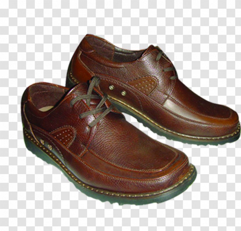 Brown Leather Slip-on Shoe - Man - Shoes Transparent PNG