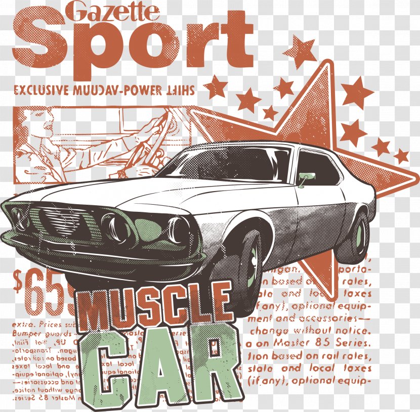 Sports Car T-shirt Paper Wallpaper - Motor Vehicle - Pattern Printing Transparent PNG