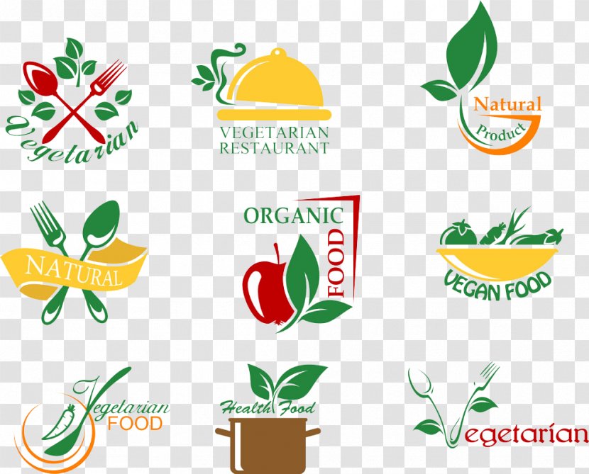 Organic Food Vegetarian Cuisine Logo - Veganism - Natural Ecological Mark Transparent PNG