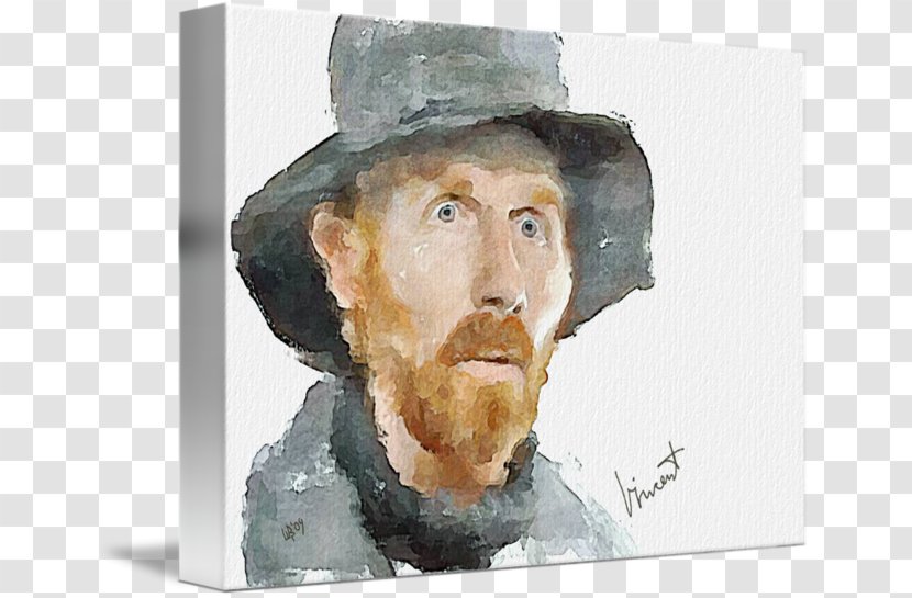 Watercolor Painting Self-portrait - Gentleman - Van Gogh Transparent PNG