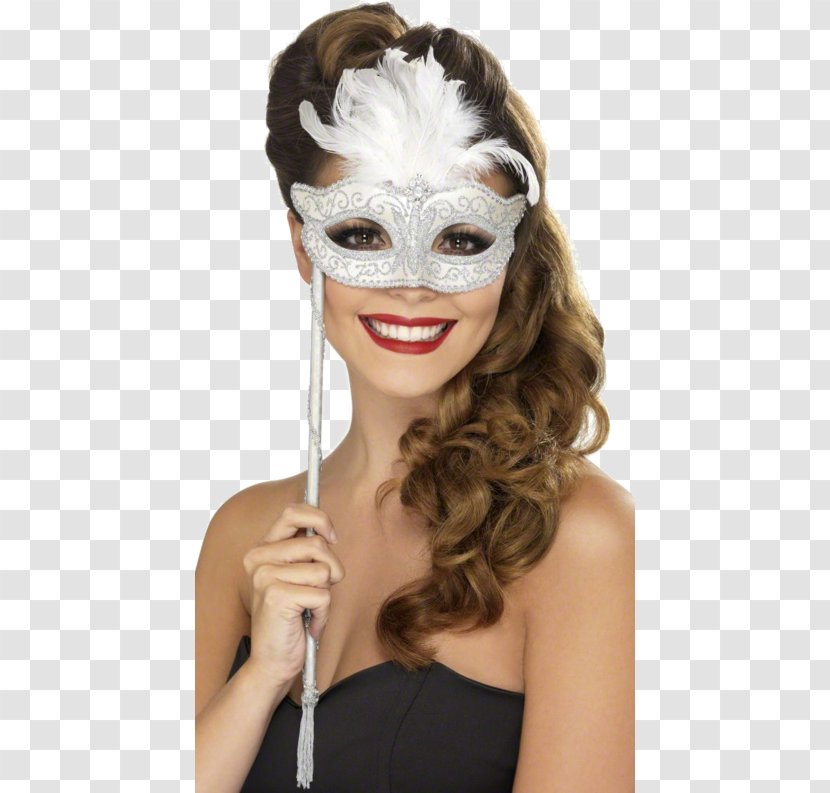 Masquerade Ball Mask Columbina Costume Party Blindfold - Halloween - Masked Woman Transparent PNG