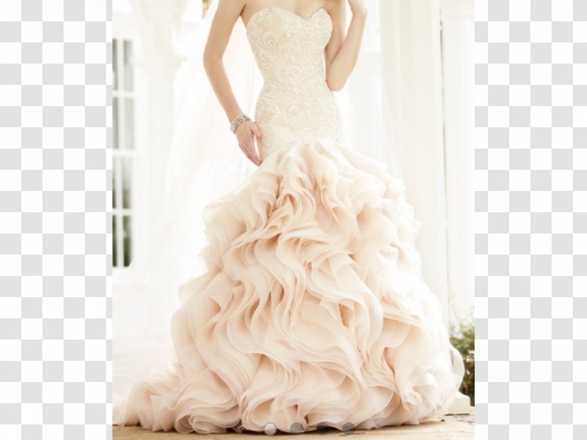Wedding Dress Neckline Ball Gown - Silhouette - Blush Floral Transparent PNG