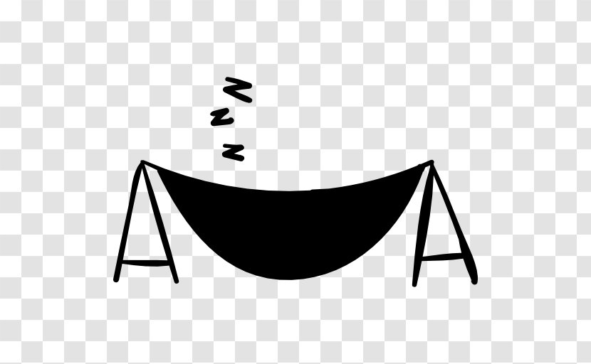 Hammock Clip Art - Black - And White Transparent PNG