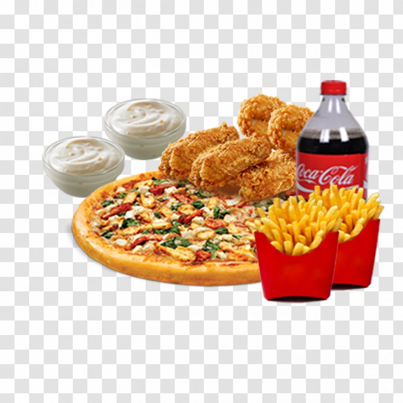 Pizza French Fries Chicken And Chips Doner Kebab Cheese - Takeout Transparent PNG