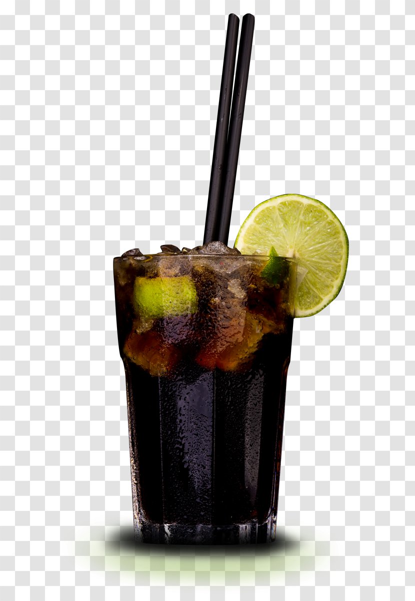 Rum And Coke Cocktail Garnish Caipirinha Non-alcoholic Drink Transparent PNG