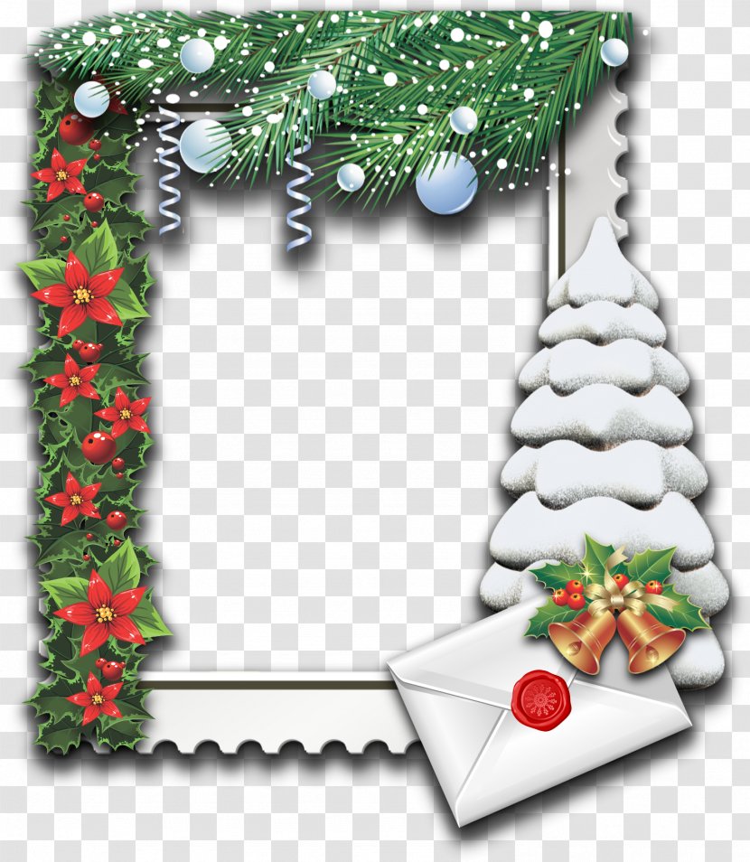 Royal Christmas Message Tree Picture Frames - Digital Scrapbooking - Cdr Transparent PNG