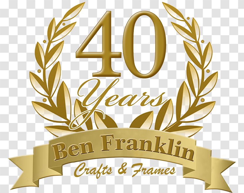 Ben Franklin Crafts And Frame Shop Logo Brand Font Business - Preacher - 40 Years Transparent PNG
