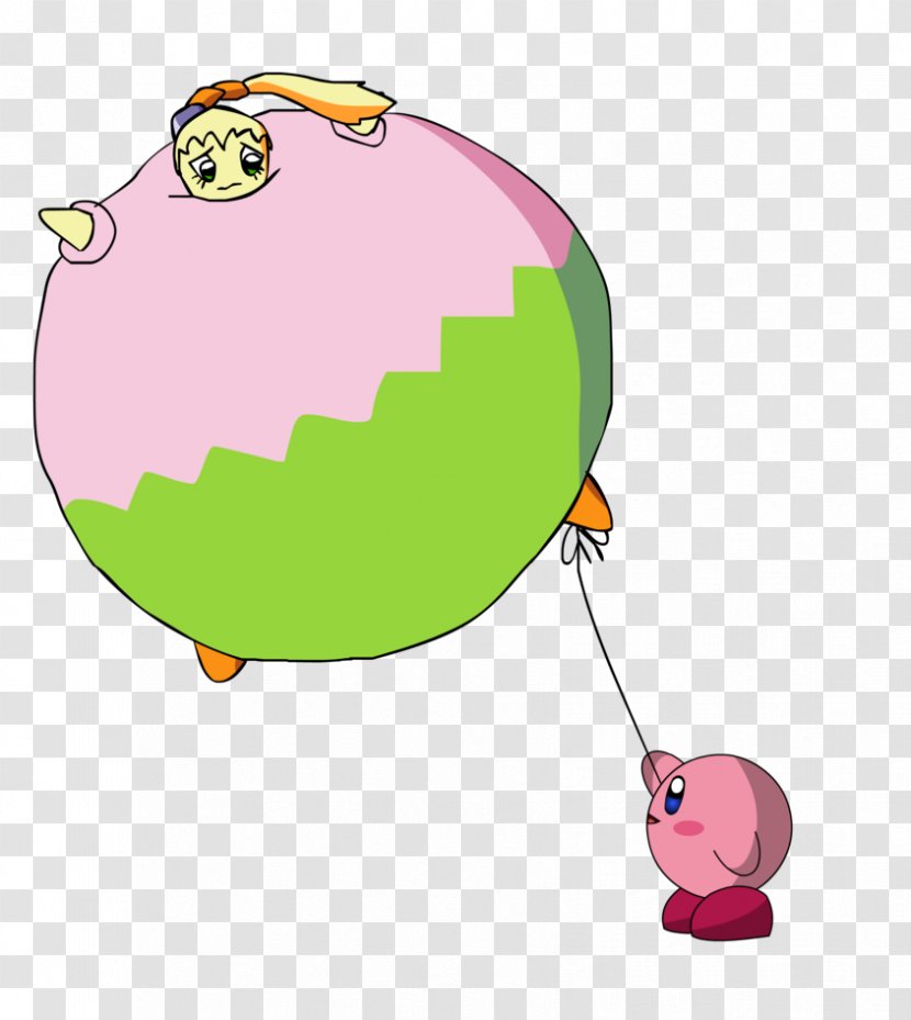 Kirby And The Rainbow Curse Balloon Clip Art - Copying Transparent PNG