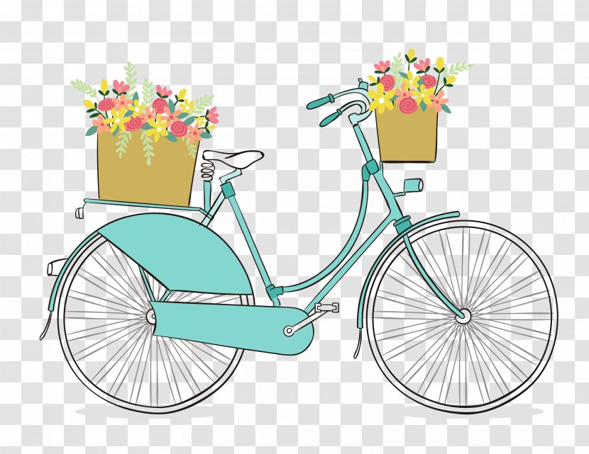 Bicycle Cycling Drawing Clip Art - Hybrid - Bicycles Transparent PNG