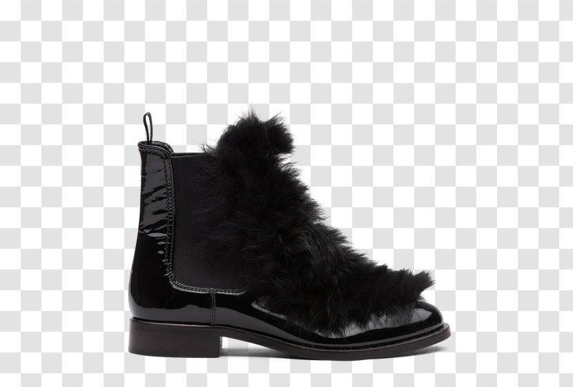 Suede Boot Shoe Walking Fur - Black M Transparent PNG