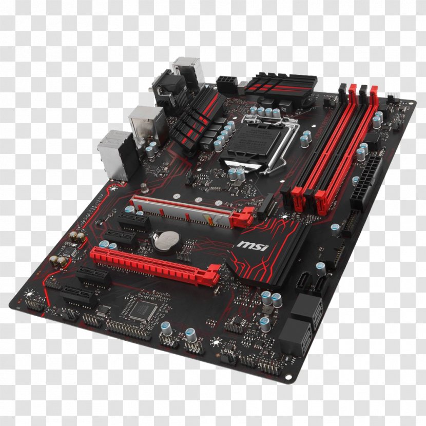 Intel LGA 1151 Motherboard MSI Z370 GAMING PLUS ATX - Computer Component Transparent PNG