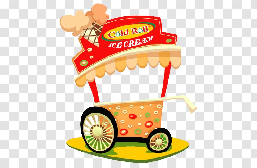 Cold Roll Ice Cream Kulfi Malai Ice-cream Company Shop - Cartoon - Rolls Transparent PNG