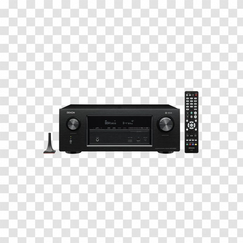 AV Receiver Audio Power Amplifier Home Theater Systems Denon AVR X2400H - Multimedia - Radio Transparent PNG