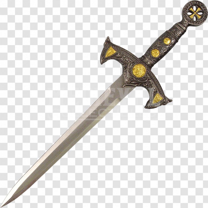 Dagger Knightly Sword Knife Weapon - Scabbard Transparent PNG