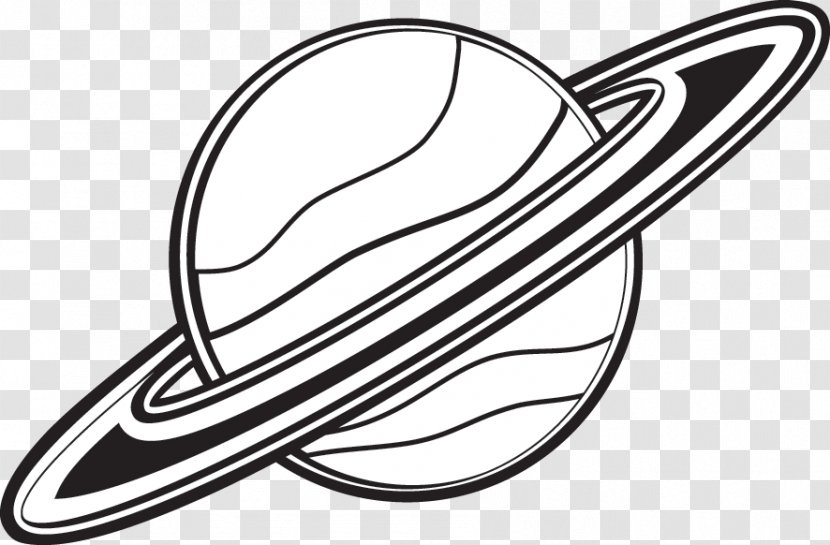 Saturn Planet Black And White Clip Art - Sports Equipment - Cliparts Transparent PNG
