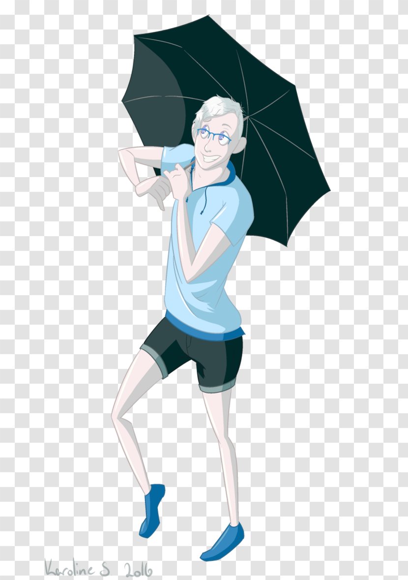 Human Behavior Shoulder Umbrella Character Transparent PNG