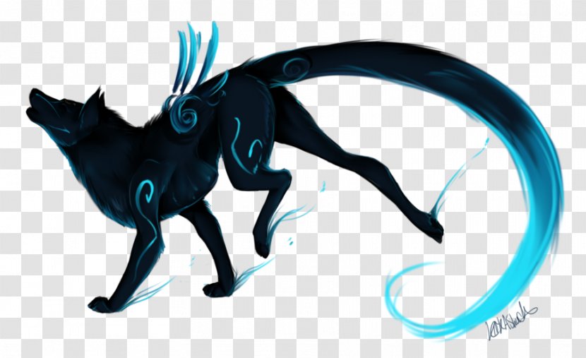 Dog Air Drawing Black Wolf - Pack - Magical Elements Transparent PNG
