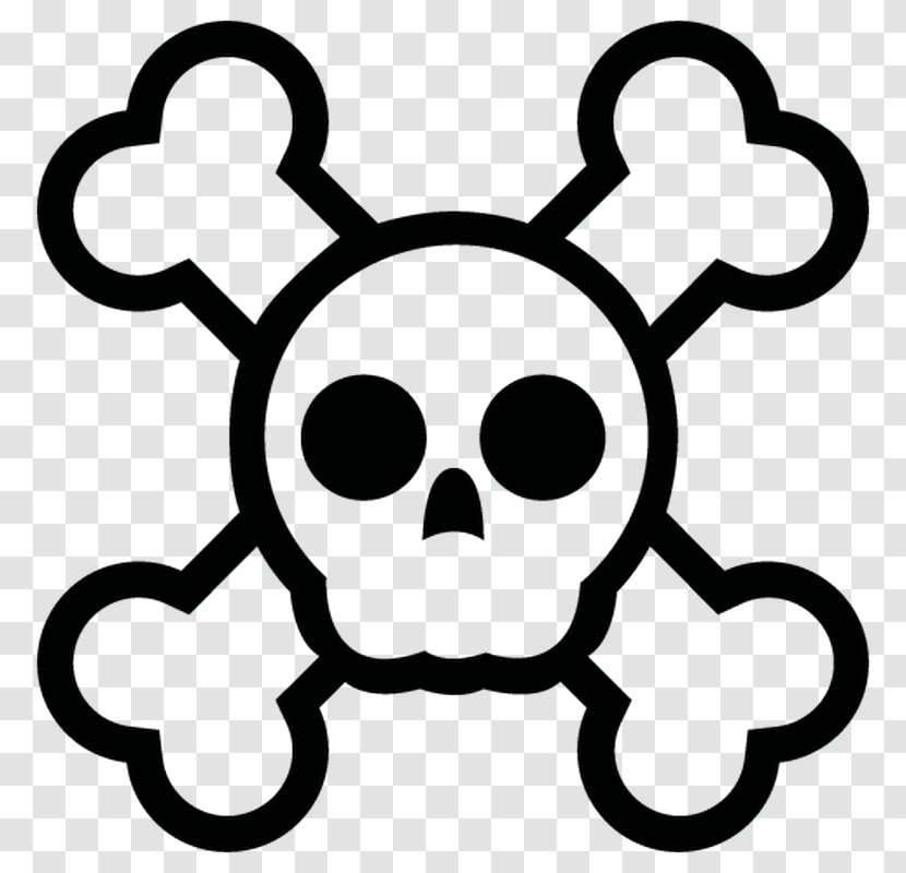 Skull And Crossbones Bones Clip Art - Drawing Transparent PNG