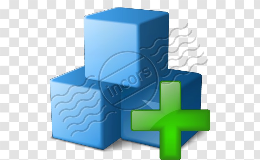 Plastic Rectangle - Blue Ice Cubes Transparent PNG