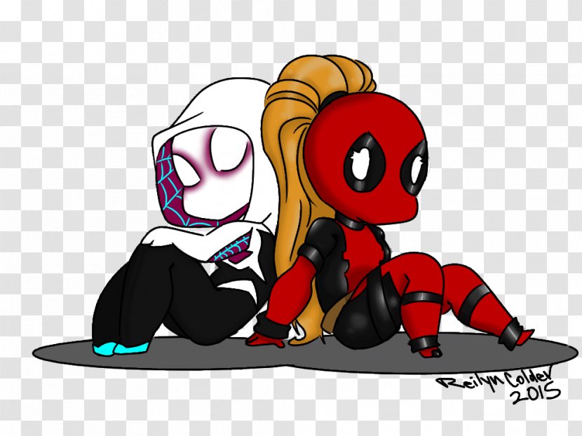 Deadpool Spider-Man Spider-Woman (Gwen Stacy) Spider-Girl Spider-Gwen - Watercolor Transparent PNG