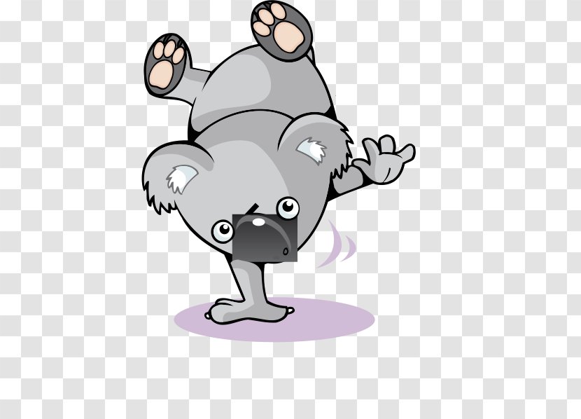 Koala Clip Art - Silhouette - Cartoon With One Hand Transparent PNG