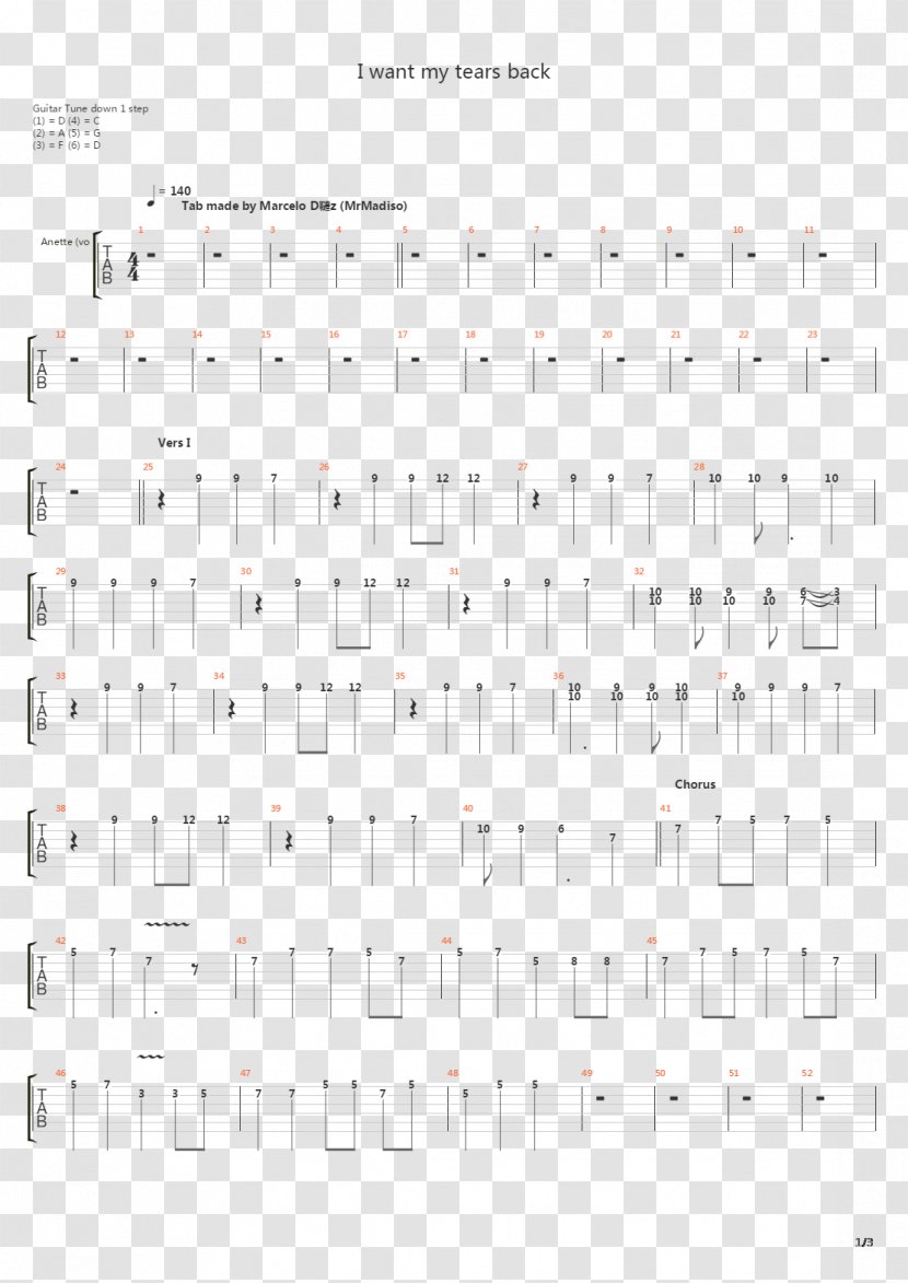 Guitar Sheet Music Piano Tears - Catears Badge Transparent PNG