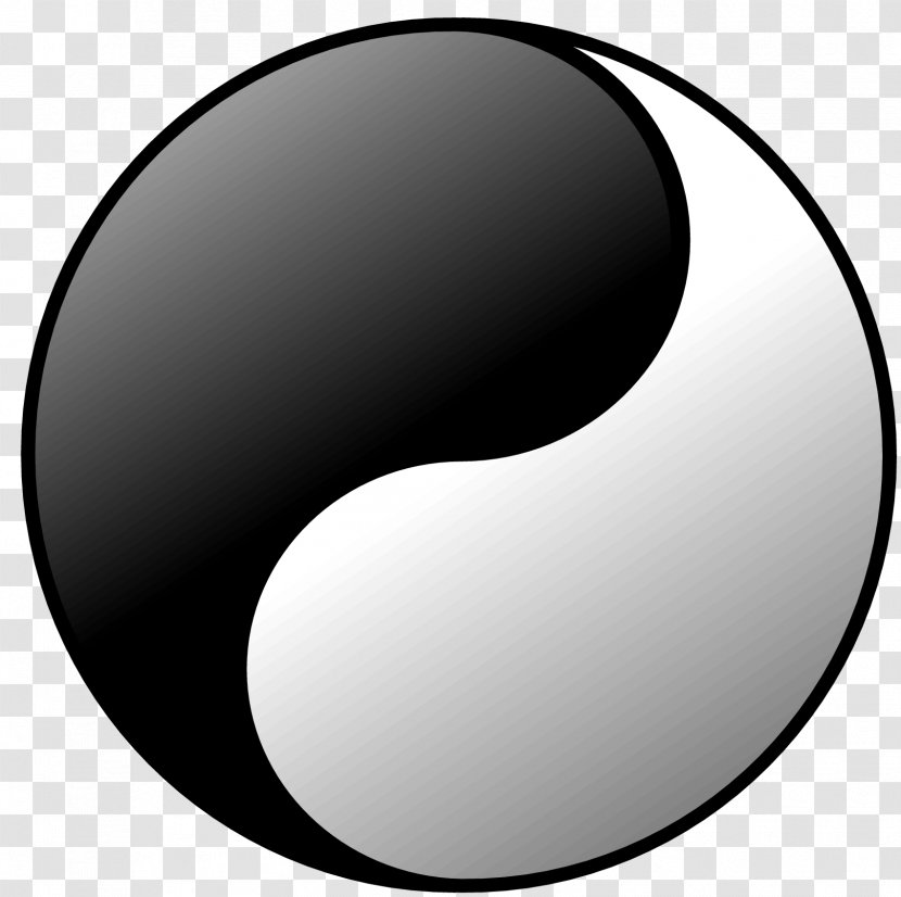 Monochrome Photography - Black And White - Ying Yang Transparent PNG