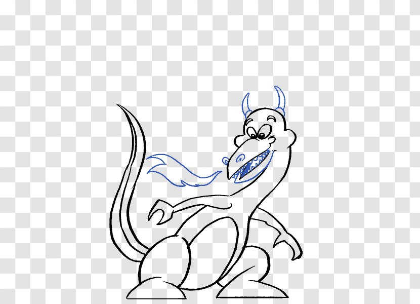 Drawing Cartoon Image Sketch Line Art - Frame - Dragon Transparent PNG