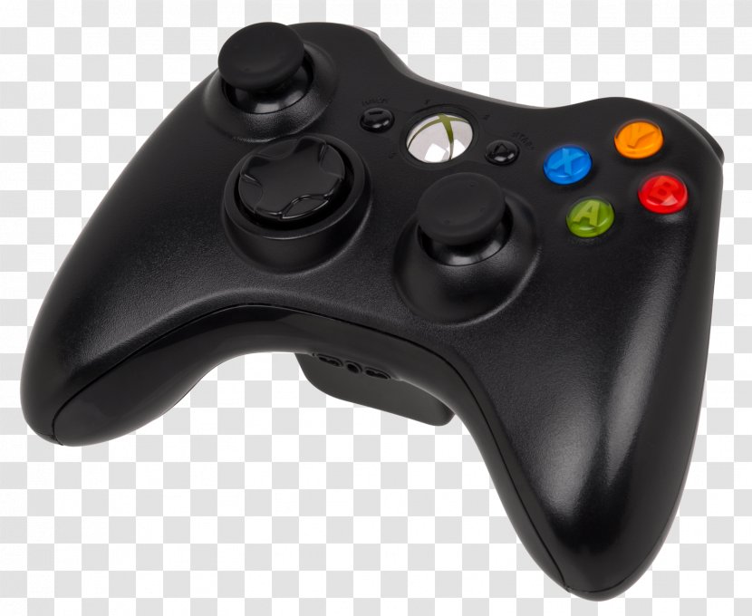 Black Xbox 360 Controller PlayStation 3 Game Controllers - Joystick Transparent PNG