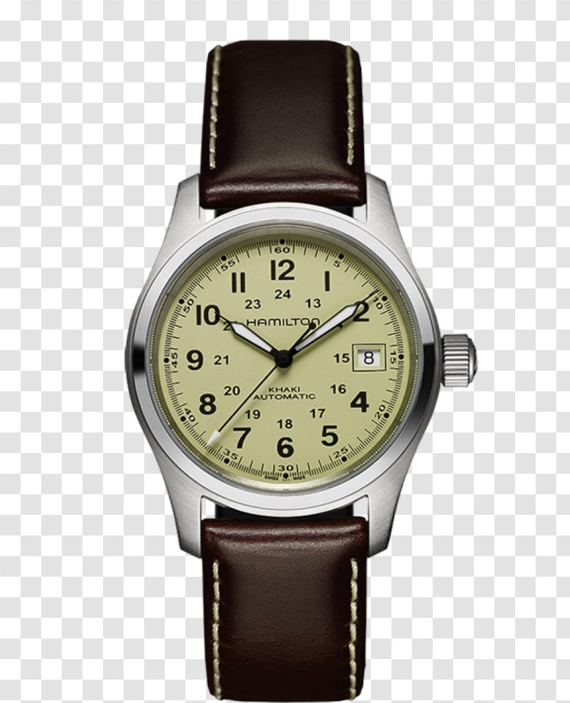 Hamilton Watch Company Khaki Field Quartz Automatic Strap - Metal Transparent PNG