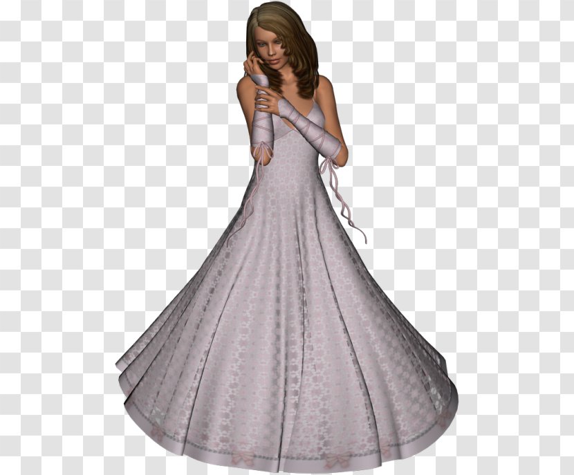 Gown Shoulder Cocktail Dress - Flower Transparent PNG