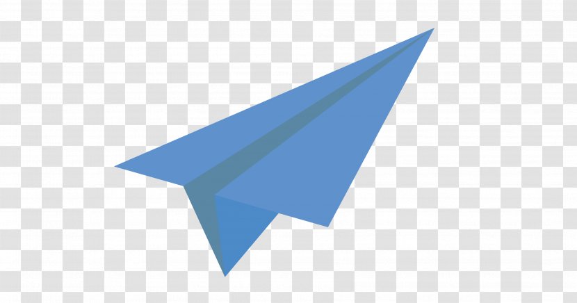 Triangle Pattern - Blue - Paper Airplane Transparent PNG
