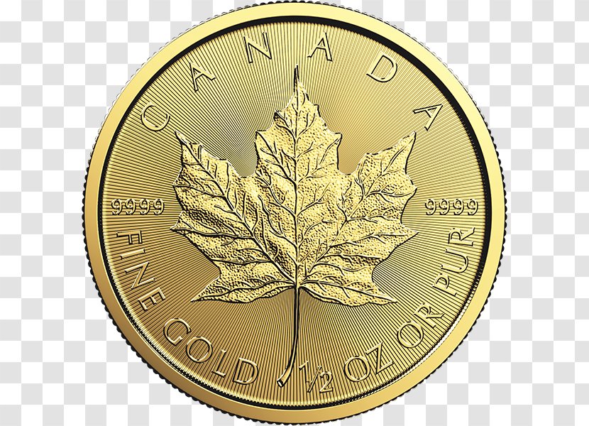 Canada Canadian Gold Maple Leaf Bullion Coin - Royal Mint Transparent PNG
