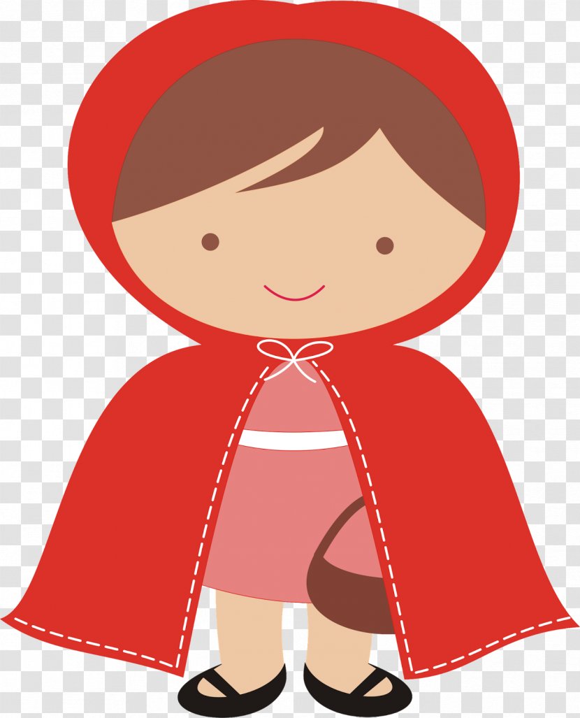 Little Red Riding Hood Big Bad Wolf Drawing Party - Watercolor - Clipart Transparent PNG