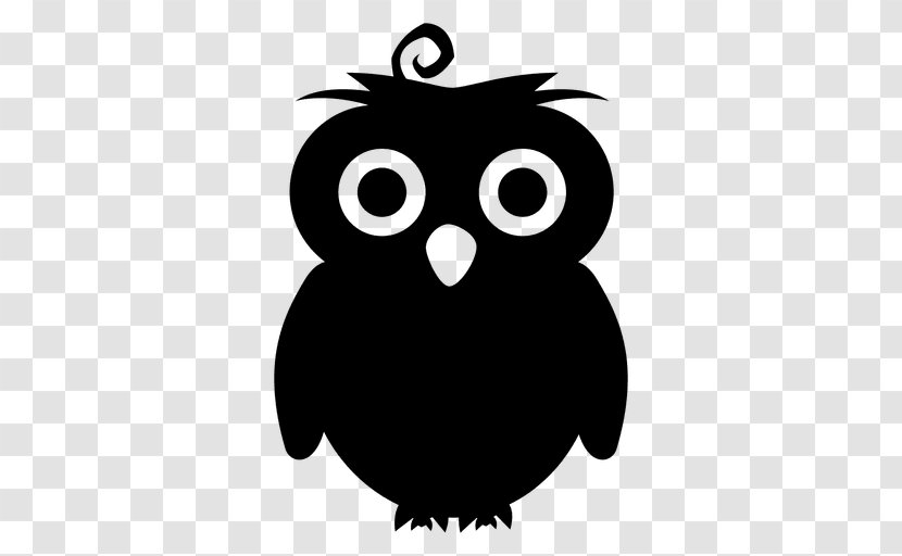 Owl - Black And White - Beak Transparent PNG