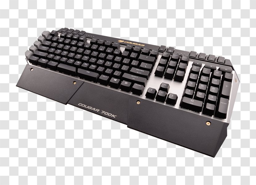 Computer Keyboard Cherry Cougar 700K Electrical Switches Gaming Keypad - Corsair Strafe Transparent PNG